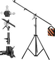 Soonpho 13.2 ft/400 cm lempos trikojis šviesos stovas 4 m trikojis "Boom" trikojis šviesos stovas fotografijos šviesos stovas kryžminis bėgis dangoraižis trikojis "Boom" ranka lauko fotografijai ir VLOG TikTok