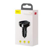 Baseus Automobilių Kroviklis Bluetooth FM Siųstuvas S-09A, BT. 4.2, 10m Atstumas, 2x USB-A 3.4A, Micro SD kortelių Skaitytuvas, Juodas (CCMT000001)