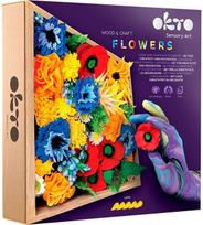 Kūrybinis 3D modelinio rinkinys OKTO Wood & Craft DIY Flowers Freedom, 21 x 21 cm