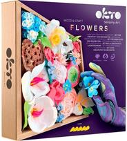 Kūrybinis 3D modelinio rinkinys OKTO Wood & Craft DIY Flowers Romance, 21 x 21 cm