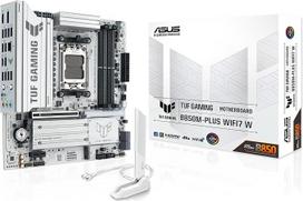 ASUS TUF Gaming B850M-PLUS WIFI7 W Pagrindinė plokštė Socket AMD AM5 (Micro-ATX, DDR5, PCIe 5.0, 3X M.2 lizdai, "Realtek 2.5Gb Ethernet", galinė 20Gbps Type-C, priekinė USB 10Gbps Type-C)