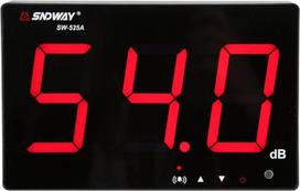Garso lygio matuoklis 30~130dB 9,6" LCD ekranas Sieninis decibelų triukšmo matuoklis su signalizacija (SW-525A)