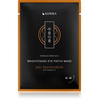 KORIKA Korean Heritage Brightening Eye Patch Mask Jeju Mandarine & Vitamin C spindesio suteikianti kaukė akių sričiai 2 vnt.