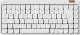 "Flow Lite84" žemo profilio mechaninė klaviatūra (vokiškas išdėstymas QWERTZ) - belaidė "Bluetooth/2.4G"/kabelinė, keičiama su "Specter" linijiniais jungikliais, įkraunama - skirta "Win&Mac" (balta)