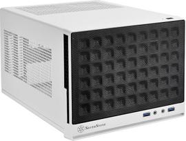 SilverStone SST-SG13WB - "Sugo Mini-ITX" kompaktiškas kompiuterių korpusas, tinklelio formos priekinė panelė, juodai baltas
