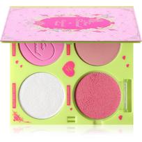 Too Faced Holiday Fairytale Crush Blush & Highlighter Set kontūravimo priemonių ir skaistalų paletė su švytėjimo suteikiančia priemone 10 g