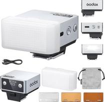 "Godox iT20-C iT20 C" fotoaparato blykstė Speedlite su baltu difuzoriumi 6 galios lygiai 700 blyksnių visu galingumu TTL 1,5 s blykstės pakartojimo laikas Fotoaparato blykstė su magnetiniu spalvotu lustu, skirta "Canon" DSLR (sidabrinė)
