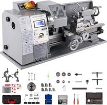 210mm x 400mm Mini metalo tekinimo staklės kintamo greičio stalviršio skaitmeninis ekranas, skirtas metalo tekinimui gręžimui, sriegio pjovimui