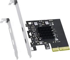 GLOTRENDS U3142C 2 prievadų 10Gb USB 3.1 Gen2 Type-C į PCIE X4 išplėtimo plokštė su ASM 3142 lustu, įprastas ir žemo profilio montavimas