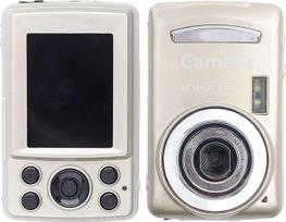 Skaitmeninis fotoaparatas, 16 MP 16 kartų priartinanti HD skaitmeninė vaizdo kamera, 30 FPS 720P kompaktiškas fotoaparatas su 2,4 colio LCD ekranu, naktinis matymas, fotoaparato dovana studentams, berniukams, mergaitėms, vaikams (aukso spalvos)