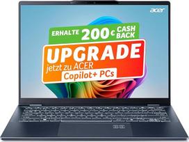 "Acer Swift 14 AI" (SF14-51-719M) nešiojamasis kompiuteris su dirbtiniu intelektu, "Copilot+" kompiuteris, 14 colių WQ2.8K OLED ekranas, "Intel Core Ultra 7" 256V, 16GB RAM, 1 TB SSD, "Intel Arc Graphics" 140V, "Windows 11", QWERTZ klaviatūra, mėlynas