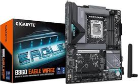 GIGABYTE B860 Eagle WIFI6E pagrindinė plokštė - "Intel Core Ultra" procesoriai, 12+1+2+1 fazių VRM, iki 9066MHz DDR5, 1xPCIe 5.0 + 2xPCIe 4.0 M.2, 2.5GbE LAN, WiFi 6E, USB 3.2 Gen 2x2