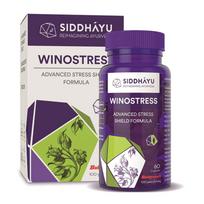 Siddhayu Winostress Žolinės tabletės streso palaikymui 60 kapsulių Ramus protas Atsipalaidavimas Energija Susikaupimas