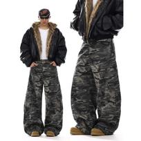 Y2K Baggy džinsai Unisex Madingi Kasdieniai Plačiakojai Džinsiniai Kelnės Aukštos Gatvės Kokybės Amerikietiško Stiliaus Gatvės Drabužiai Didelio Dydžio Kelnės S(40-50)kg