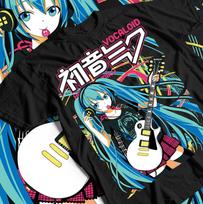 Hatsune Miku marškinėliai anime mergaitė kawaii Project Diva Vocaloid marškinėliai visi dydžiai 2XL