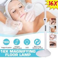 Pro 16X Dioptrijų LED Didinamasis Grindinis Stovas Lempa Didinamasis Stiklas Lęšis Veido Šviesa Grožio Salono Nagų Tatuiruotei Naujas 220V