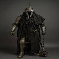 Nazgulo Raganų Karaliaus Cosplay Šarvų Kostiumų Rinkinys Viduramžių Tamsusis Lordas Helovino Kostiumas su Juodu Apsiaustu Dygiuota Šalmu Dovana