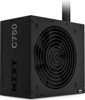 "NZXT C750 Bronze" kompiuterio maitinimo blokas - PA-7B2BB-EU - 750 W - "80 Plus Bronze" sertifikatas - nemodulinis dizainas - 120 mm ventiliatorius su FDB guoliu - pagrindiniai kabeliai su apvalkalu - 3 metų garantija - juodas (2023)