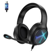 LENOVO G60B USB Gaming RGB žaidimų ausinės Black