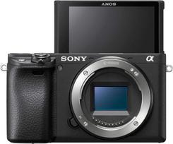 "Sony Alpha 6400" APS-C veidrodinis fotoaparatas (greitas 0,02 s automatinis fokusavimas su žmonių ir gyvūnų akių aptikimu, 4K filmavimas ir pasukamas ekranas vaizdo įrašams filmuoti)