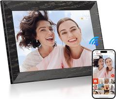 BYYBUO 10,1 colio WiFi skaitmeninis nuotraukų rėmelis, 1280 x 800 IPS jutiklinio ekrano skaitmeninis nuotraukų rėmelis, 16G piniginis riešutas, dalijimasis nuotraukomis ar vaizdo įrašais per "Frameo" programėlę