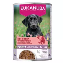 Eukanuba Life Care Puppy Beef konservuotas pašaras jauniems šuniukams, jautiena ir moliūgai; 400g