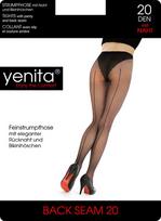Pėdkelnės moterims Yenita Back Seam, juodos, 20 DEN, M