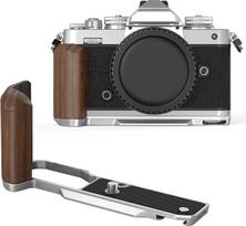 SMALLRIG Z fc medinė rankena, L formos rankenos laikiklis Nikon Z fc fotoaparatui, retro šoninė rankena su 1/4"-20 sriegio skyle, "Hot Shoe", "Arca" greito atleidimo plokštelė (sidabrinė) - 4803