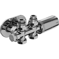 Mexen G05 termostatinis rinkinys kampinis/tiesus su dekoratyvine plokšte S, Duplex, DN50, chromas - W908-958-910-01