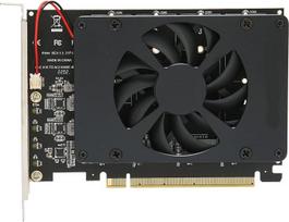 "Annadue" M.2 PCIE adapteris, PCIe 4.0 X16 ir 4 prievadų M.2 NVMe SSD su ventiliatoriumi, palaiko PCIE RAID, 4x32Gb/s, skirtas 2230/2242/2260/2280mm SSD