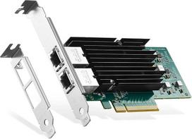 "Binardat" 2 prievadų 10G Ethernet PCIe tinklo adapteris, "Intel X540" lusto LAN valdiklis, 10G/1G/100Mbps Ethernet RJ45 NIC kortelė, skirta "Windows/Linux/VMware