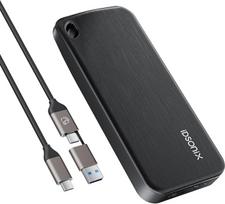 "iDsonix" nešiojamasis SSD 512GB išorinis kietasis diskas, USB 3.2 Gen 2 iki 1000MB/s išorinis kietasis diskas su "2-in-1" USB-C kabeliu, suderinamas su "Xbox", PS5, "Mac", PC, nešiojamuoju kompiuteriu, fotoaparatu (i10PRO)