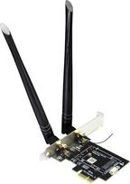 GLOTRENDS WA01 M.2 E rakto ir PCIe X1 "WiFi" "Bluetooth" adapteris, skirtas M.2 "WiFi" 4/5/6/6e/7/Coral TPU moduliui, su 6 dBi SMA antenų rinkiniais