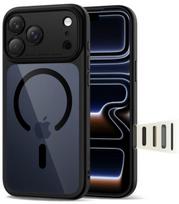 Juodas / skaidrus dėklas Apple iPhone 17 Pro Max telefonui "Tech-Protect MagPeak Magsafe CC"