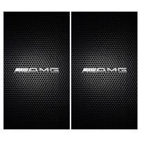 2 vnt. Automobilio logotipo apsauginė plėvelė viduriniam stulpeliui, lipdukas nuo įbrėžimų, decal, skirtas Mercedes-Benz AMG C500 C200 C300 A B C E GLA CLA GLK GL ML GLE W204 W213