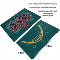 Apverčiamas pokerio kortų stalo kilimėlis – 60x90cm neaustinis veltinis Texas Hold'em ir ruletei 90x60cm