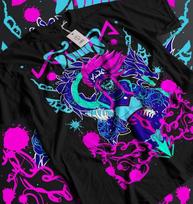 Akali žaidimų marškinėliai, League Of Legends marškinėliai, Unisex gatvės stiliaus grafiniai marškinėliai, L