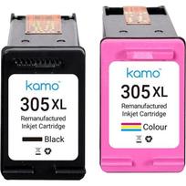 Kamo 305 XL Kasetė Suderinama su HP 305 305XL Rašalo Kasetės Daugkartinio Pakavimo, skirtos Deskjet 2721 2710 2710e 2720 2722e 2721e [3735]