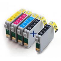 Pack 5 compatible cartridges EPSON T0715 - STYLUS DX4450 1 black + 1 FREE and 3 colors