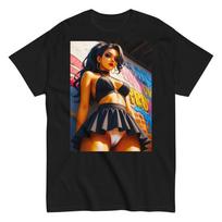 Karštas Ecchi Anime Mergina Hentai Seksualus Manga Waifu Trumpomis Rankovėmis Unisex Marškinėlis S
