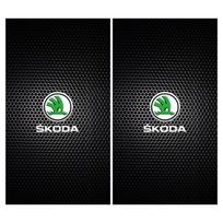 2 vnt. Automobilio logotipo centrinio statramsčio apsauginė plėvelė Anti-scratch Lipdukas Skoda Octavia Superb Rapid Kodiaq Karoq Fabia Kamiq Roomster Citigo