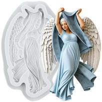 Angel Silicone Molds Angel Fondant Mold Cake Decorating Tools Cupcake Topper Chocolate Candy Craft Gum Paste Polymer Clay pilka spalva