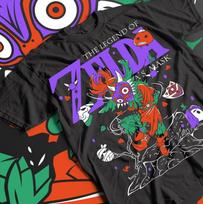 Majoras Mask T-shirt Legend of Zelda  Graphic Print Anime Gift Shirt All Size S