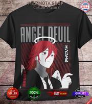 Angel Devil Chainsaw Man Shirt Anime Tee T-Shirt Pochita Manga Otaku Makima CSM M