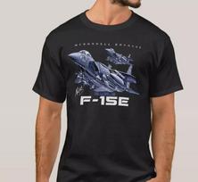 F-15E ĒAGLE KARINIS LĖKTUVAS KLASIKINIAI MARŠKINĖLIAI S