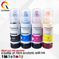 5 buteliukai Ecotank rašalo Epson L3150 L3110 104 502 512 504 rašalo spausdintuvui EcoTank ET2700 ET2750 ET3700 [666C00C]