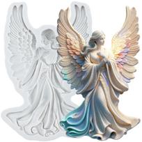 Angel Silicone Mold Angel Fondant Molds Cake Decorating Tools Cupcake Topper Candy Sugar Craft Gum Paste Polymer Clay pilka spalva