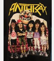 Vintažiniai 1990-ųjų Anthrax Juodi Marškinėliai Unisex Visų Dydžių 4XL