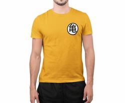 Dragon Ball Son Goku Kaio Kame Simbolis Nusidėvėjęs Kovinis Kostiumas Oranžiniai Marškinėliai 4XL