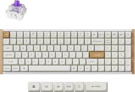 "Keychron K4 HE Rapid Trigger" belaidė mechaninė klaviatūra su "Hall Effect Gateron" dvigubo bėgio magnetiniu jungikliu, 2,4 GHz QMK "Bluetooth 5.2 RGB", suderinama su "Mac Windows Linux" (aliuminis +